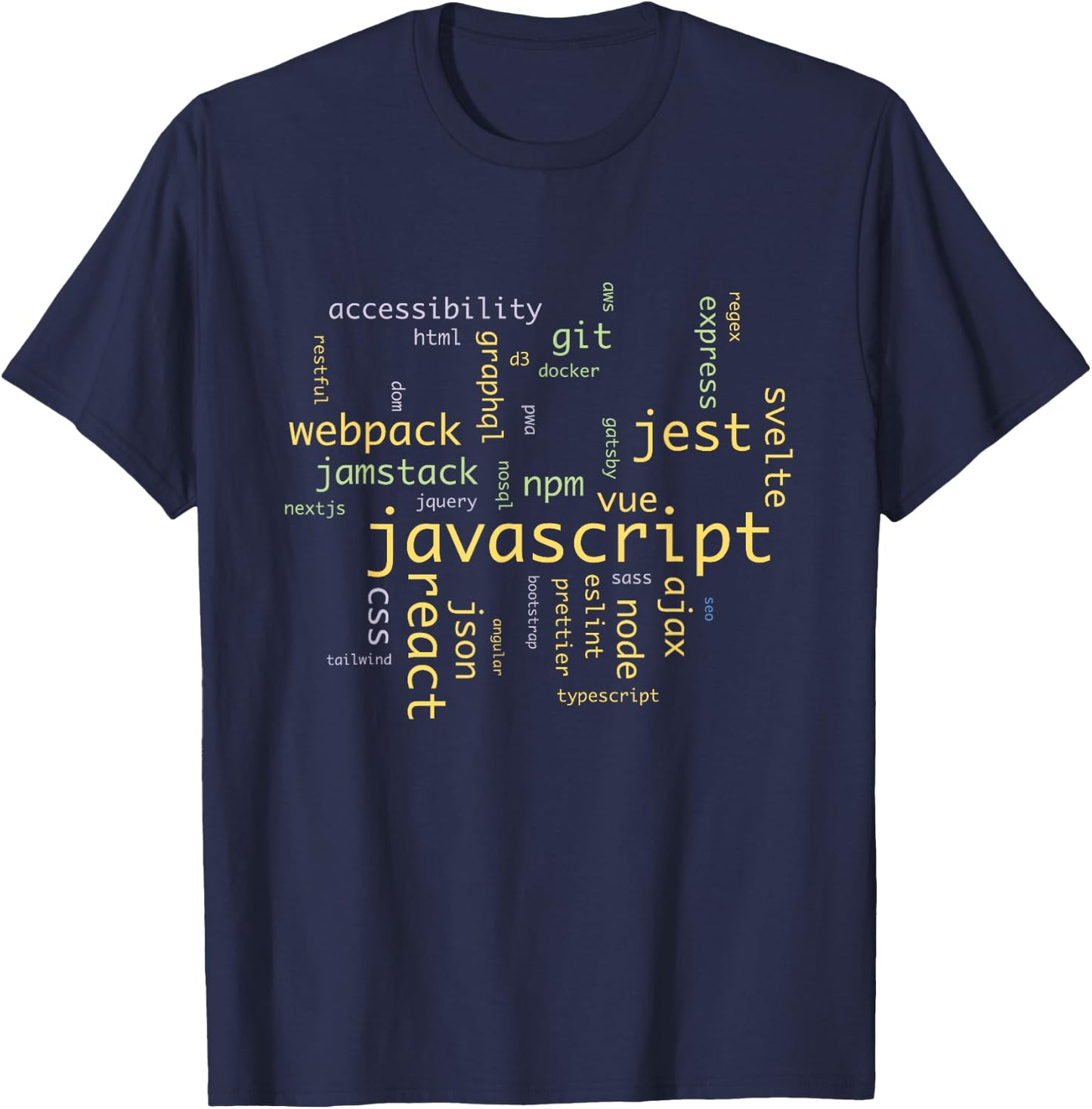 Javascript Software Developer Frontend Engineer T-Shirt - T-Shirt | Navy