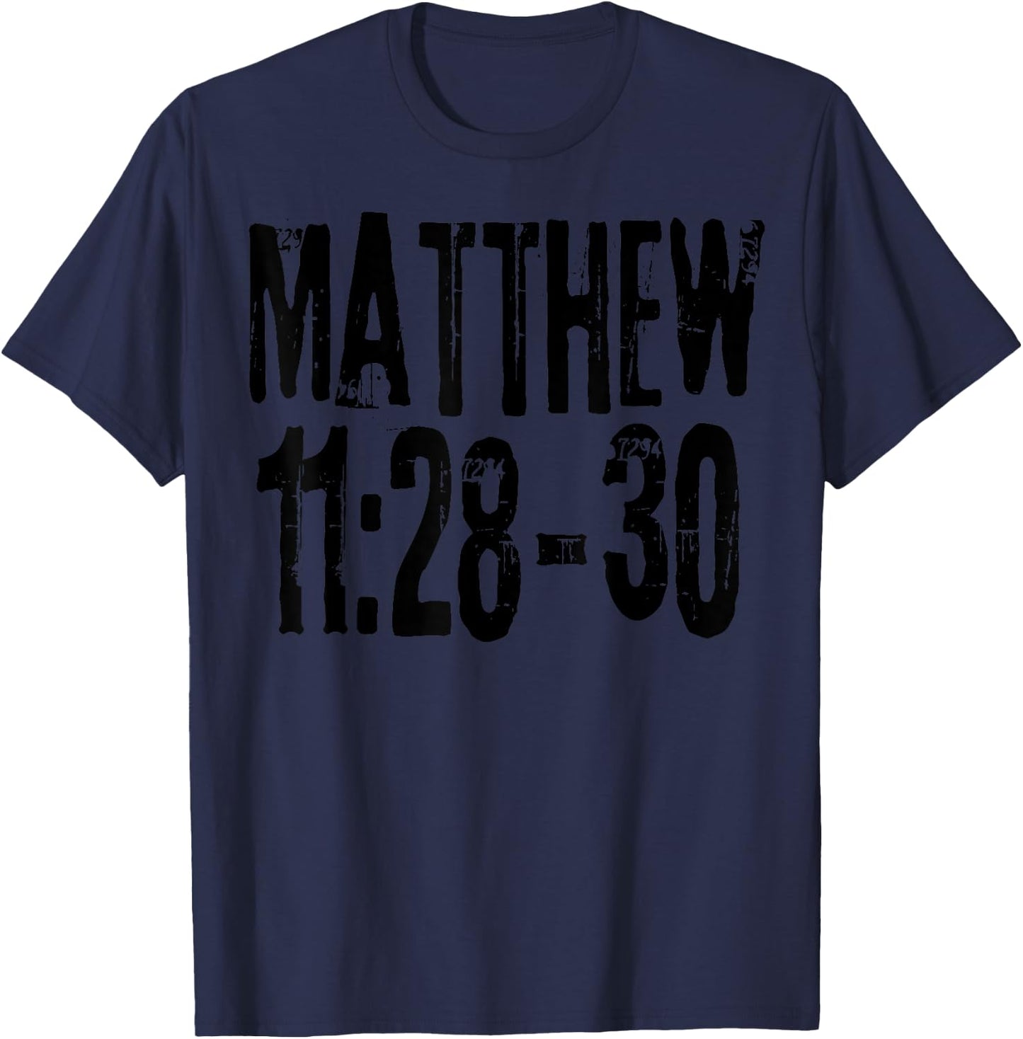 Matthew 11:28-30 Bible Verse Gods Words T-Shirt - T-Shirt | Navy