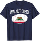 WALNUT CREEK CA CALIFORNIA Flag Vintage USA Sports Men Women T-Shirt - T-Shirt | Navy