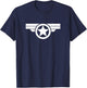 Marvel Comics Classic Captain America Army Shield Logo T-Shirt - T-Shirt | Navy