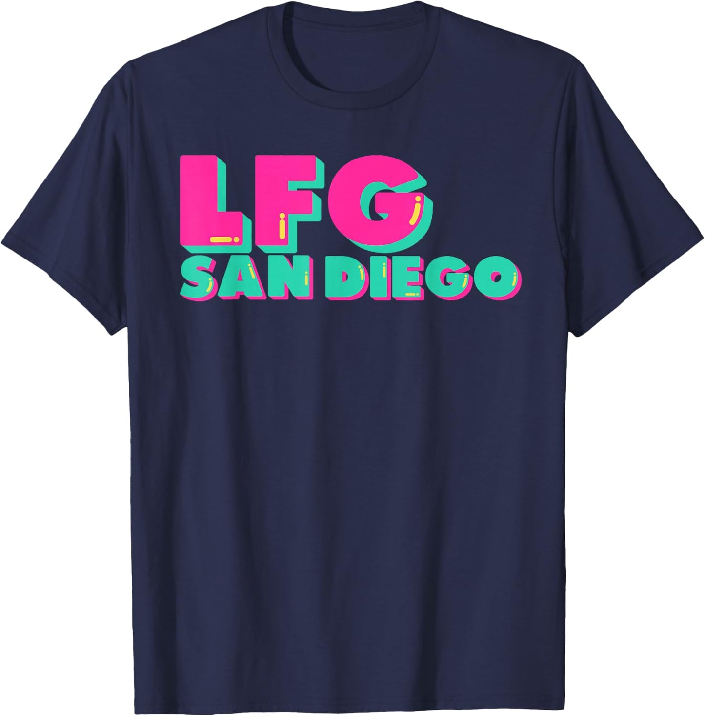 LFGSD Baseball fan San Diego Sports LFG SD T-Shirt - T-Shirt | Navy