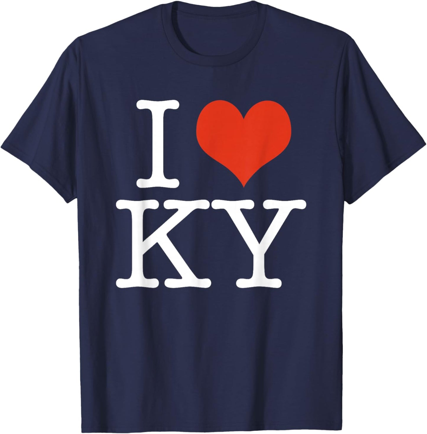 I Love KY Kentucky USA American T-Shirt - T-Shirt | Navy
