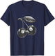 Ball 8 Black Cherry Snooker Billiard Ball In The Of Cherries T-Shirt - T-Shirt | Navy