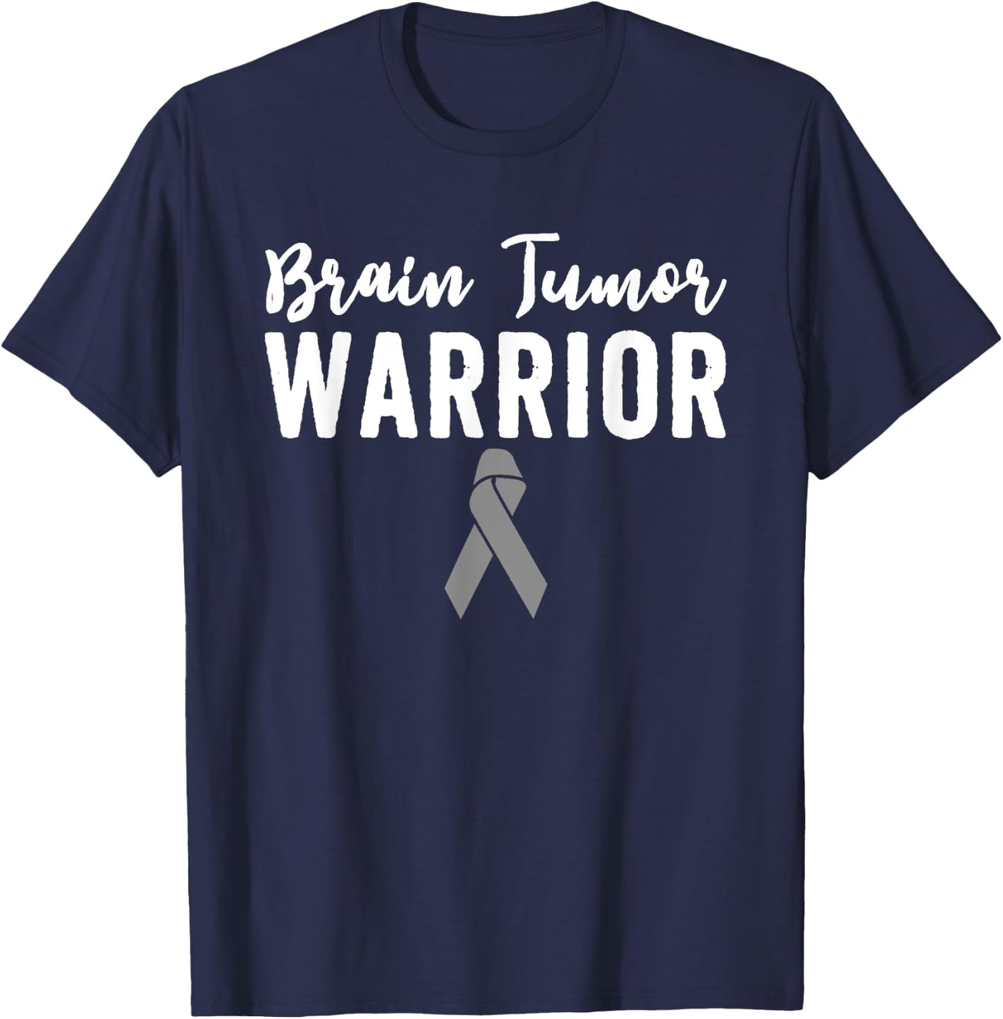 Brain Tumor Awareness T Shirts Warrior Grey Matters Cancer T-Shirt - T-Shirt | Navy