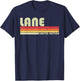 LANE Gift Name Personalized Funny Retro Vintage Birthday T-Shirt - T-Shirt | Navy