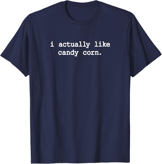 Funny I Love Candy Corn Lover T-Shirt - T-Shirt | Navy