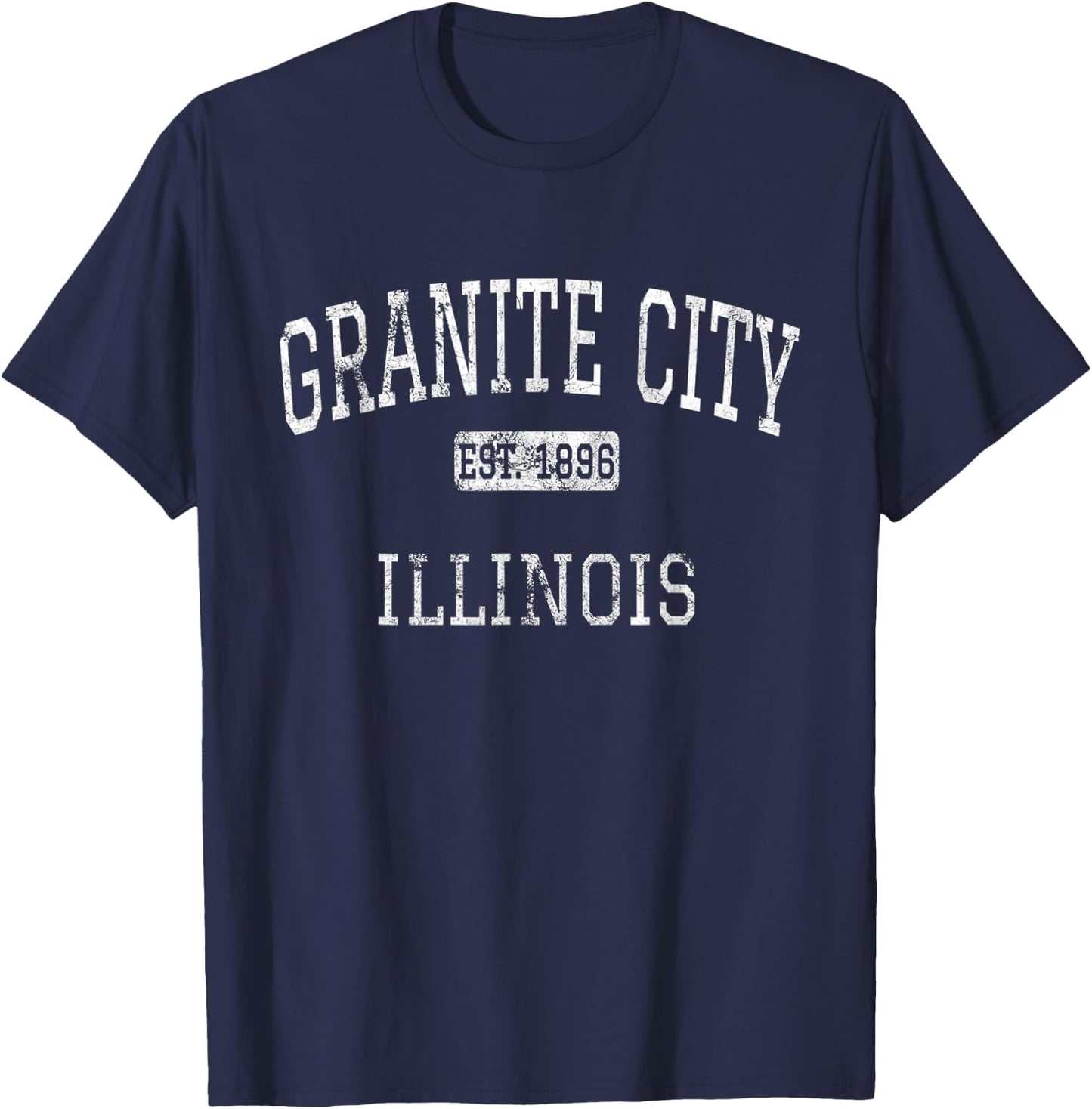 Granite City Illinois IL Vintage T-Shirt - T-Shirt | Navy
