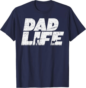 Dad Life Hunting Deer Elk Buck Gun Hunter Daddy Men Gift T-Shirt - T-Shirt | Navy