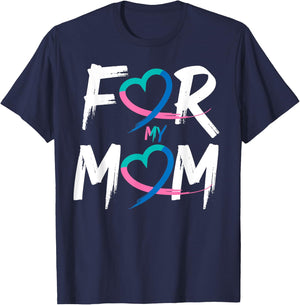 Thyroid Cancer Awareness For My Mom T-Shirt - T-Shirt | Navy