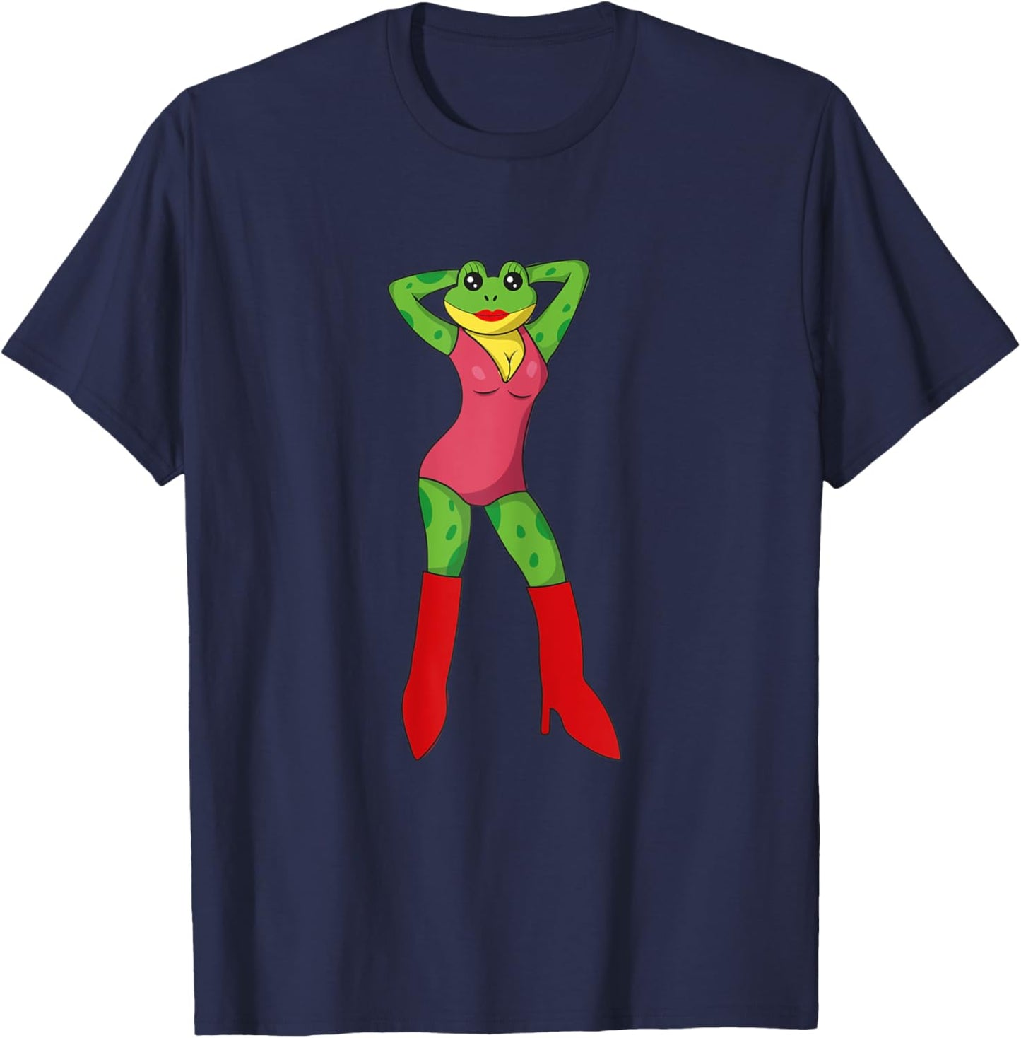 Stripper Frog, Sexy Girl, Lesbian Frog, Sexy Frog T-Shirt - T-Shirt | Navy