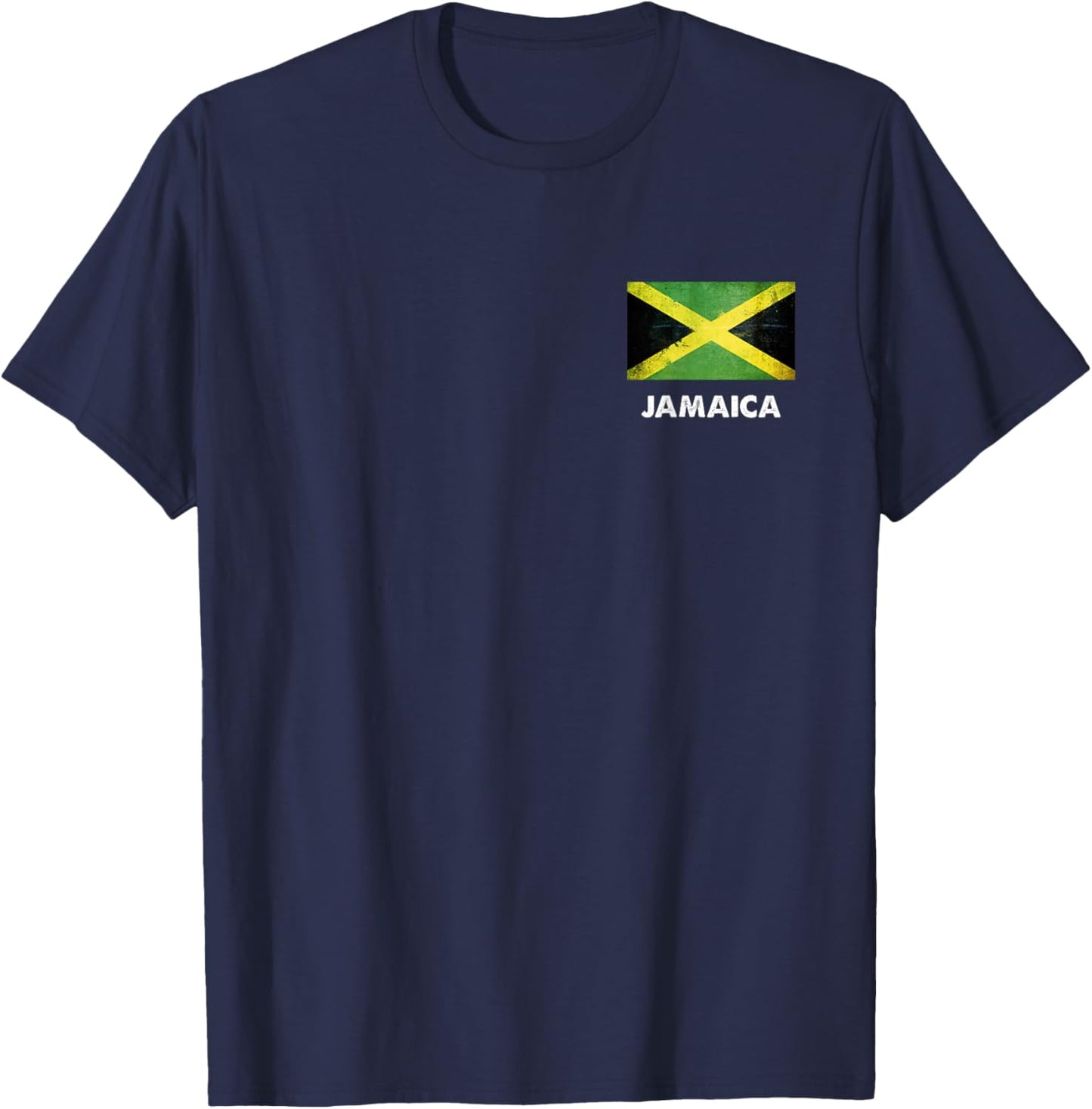 Jamaica Flag Jersey | Jamaican T-Shirt - T-Shirt | Navy