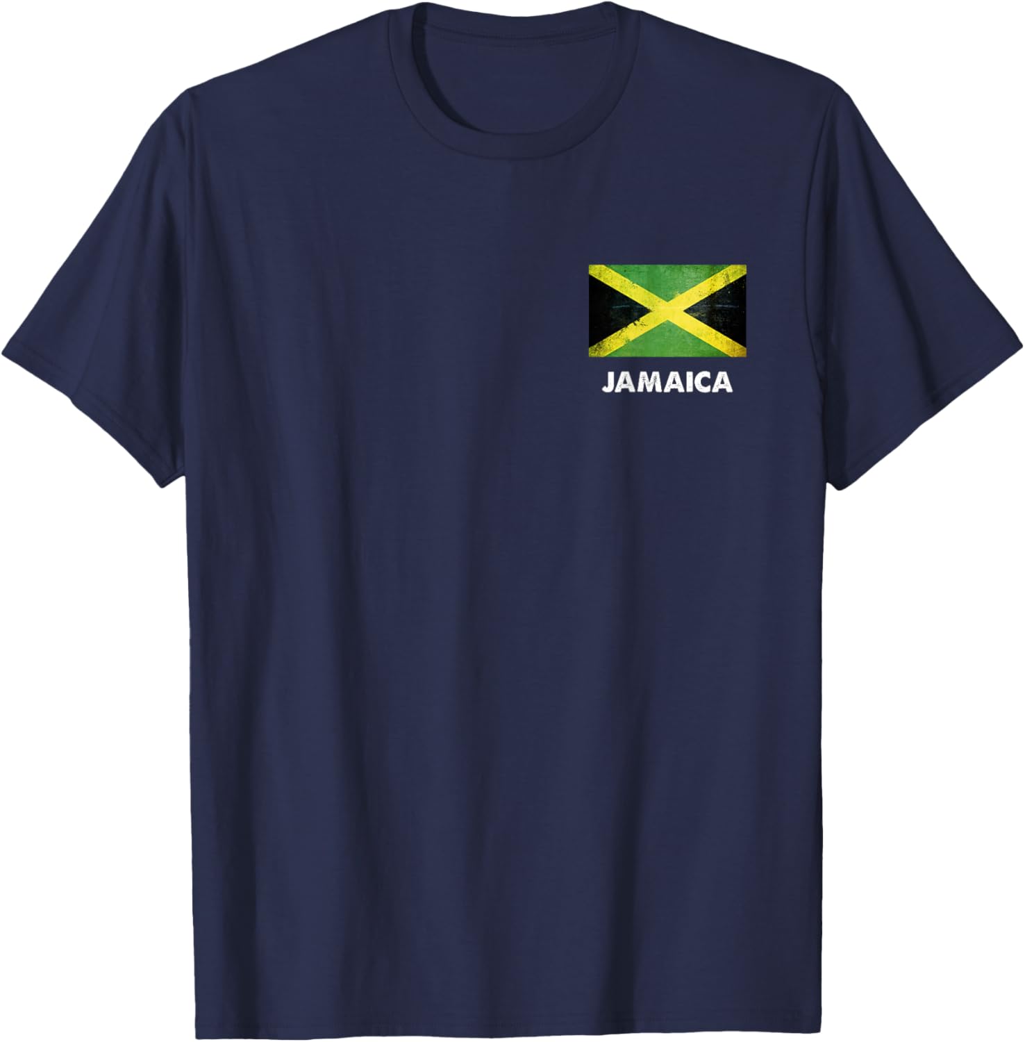 Jamaica Flag Jersey | Jamaican T-Shirt - T-Shirt | Navy