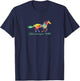 Sunshine Boy Graphic Arts Chincoteague Wild Pony - Women's X-Small Black Modern Letter Print T Back T-Shirt - T-Shirt | Navy