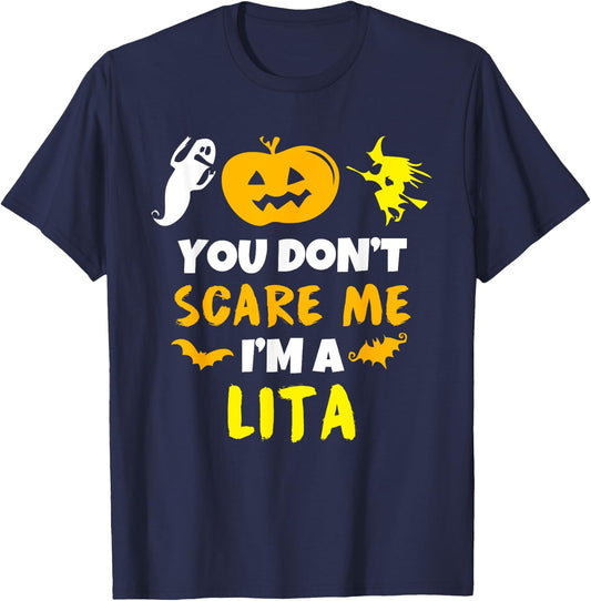 Don't Scare Me Lita Costume Halloween Lazy Easy T-Shirt - T-Shirt | Navy