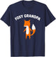 Foxy Grandpa Funny Father's Day Fox Pun Joke T-Shirt - T-Shirt | Navy