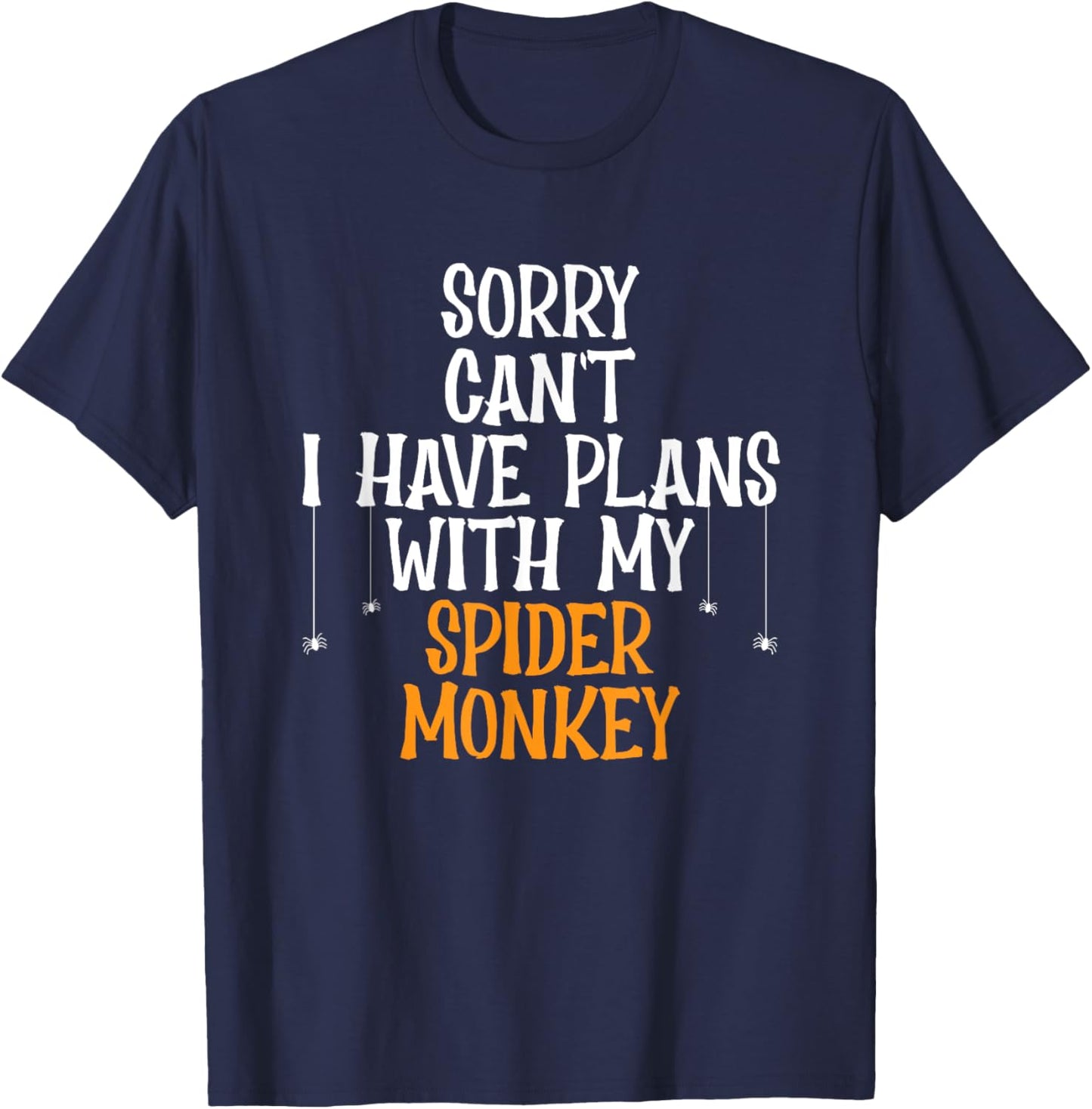Spider Monkey Lover Jungle Animal I Love Spider Monkeys T-Shirt - T-Shirt | Navy