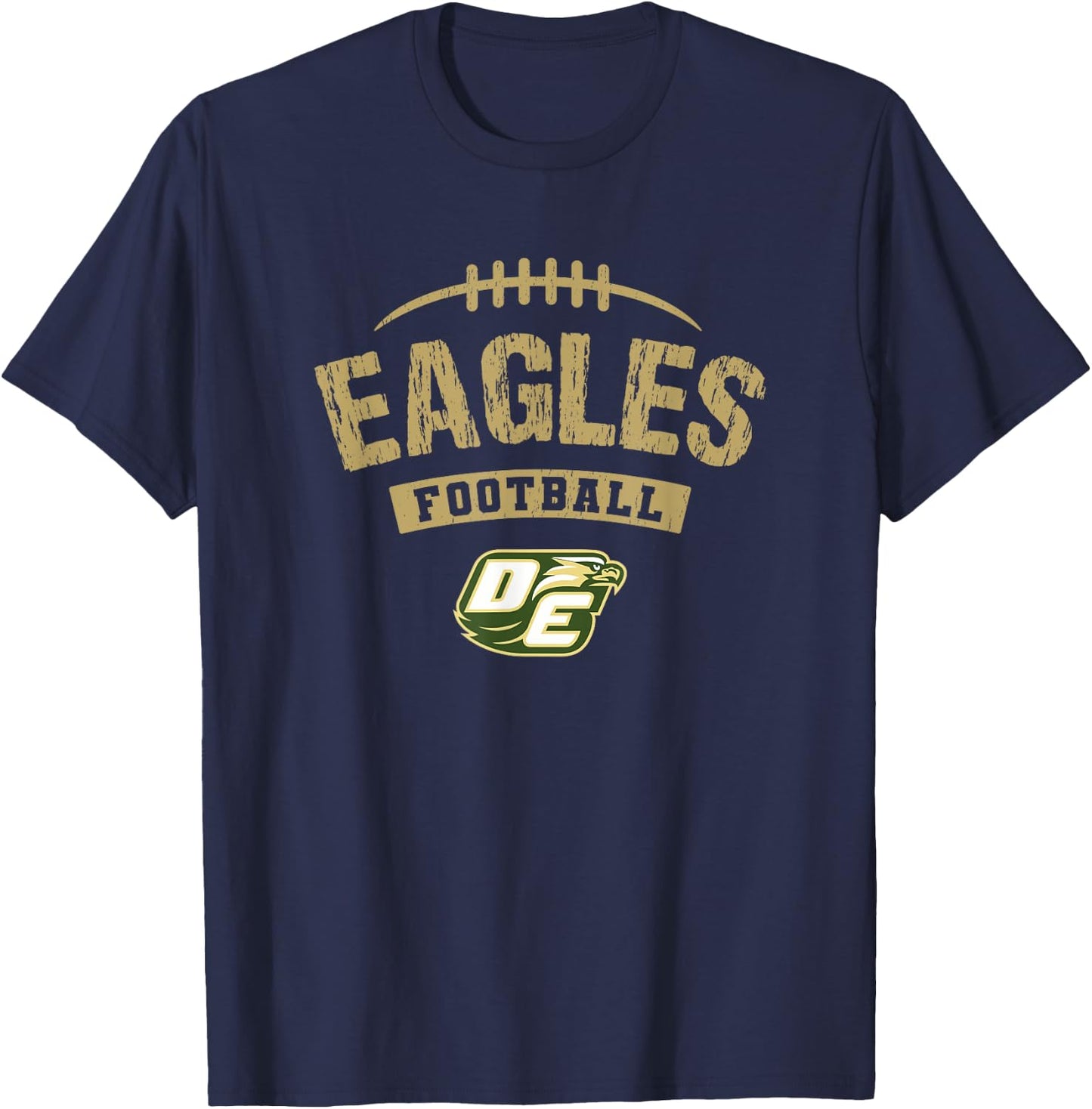 Desoto Eagles Logo Football Distressed HS T-Shirt - T-Shirt | Navy