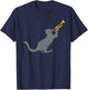Jazz Cat Trumpet Funny Kitty Musician Cute Animal Playing Men Women Girls Kids T-Shirt - T-Shirt | Navy