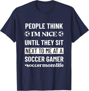 Soccer Mom Life Funny Snarky Humor Sarcasm T-Shirt - T-Shirt | Navy