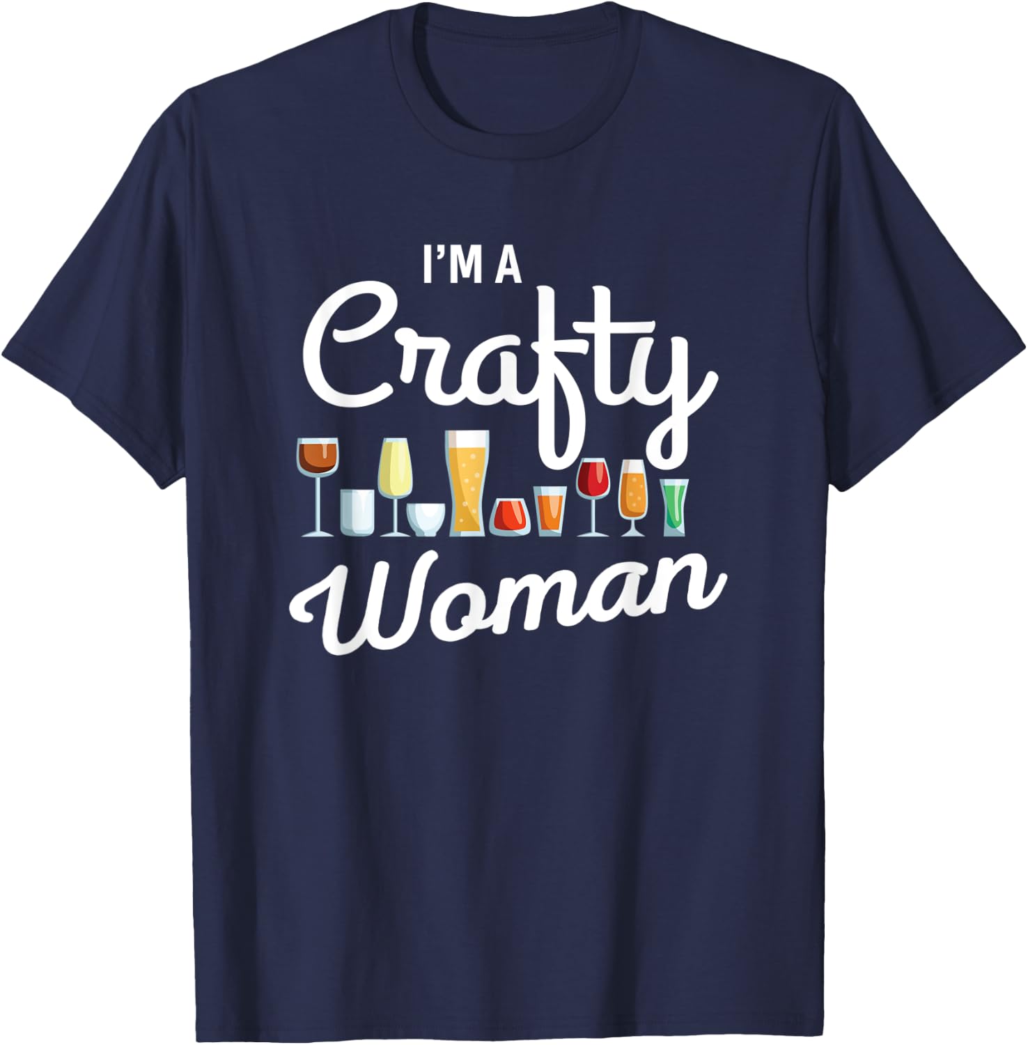 Beer Woman Funny Craft Beer Girl T-Shirt - T-Shirt | Navy