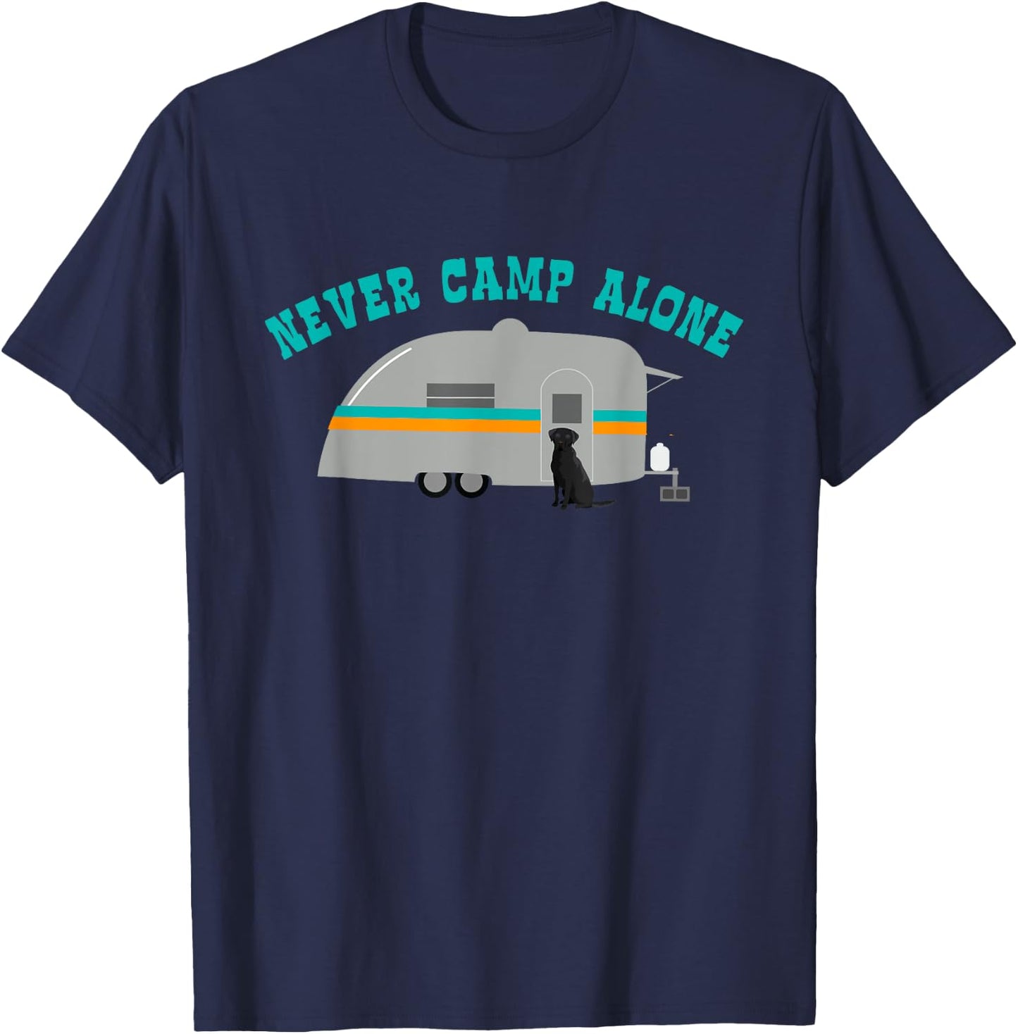 Black Labrador Retriever Gifts Lab Dog RV Trailer Camping T-Shirt - T-Shirt | Navy