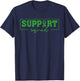 Support Squad Liver Cancer Awareness Green Ribbon T-Shirt - T-Shirt | Navy