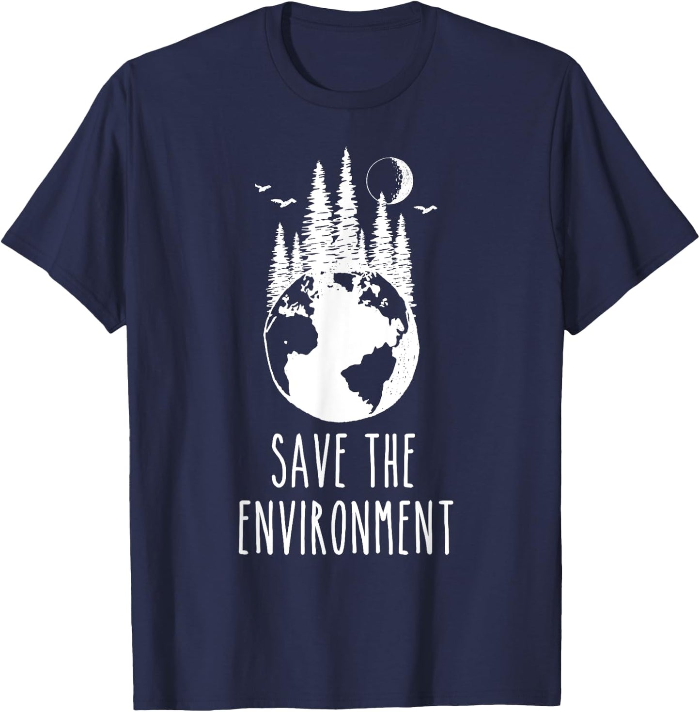 Save The Environment Earth Day Nature Wildlife Conservancy T-Shirt - T-Shirt | Navy