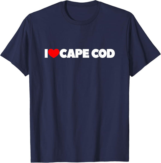 I Love (Heart) Cape Cod T-Shirt - T-Shirt | Navy