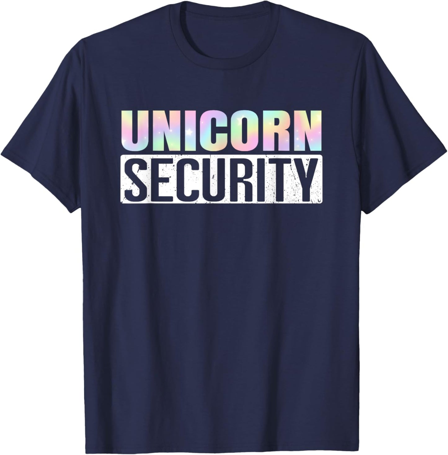 Halloween Mom Dad Daughter Adult Costume Unicorn Security T-Shirt - T-Shirt | Navy