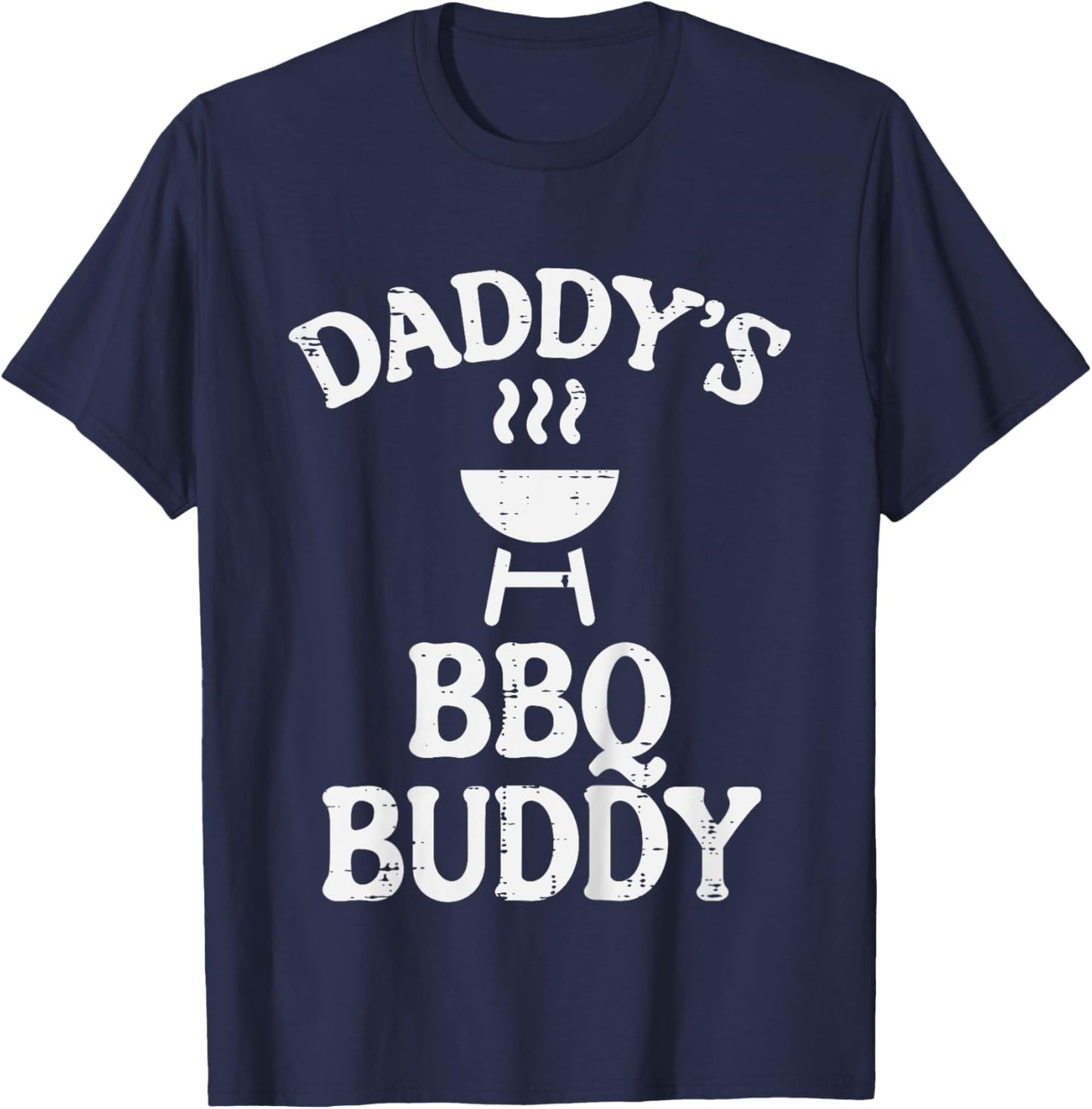 Kids Daddys Bbq Buddy Cute Barbecue Family Match Boys Girls Kids T-Shirt - T-Shirt | Navy