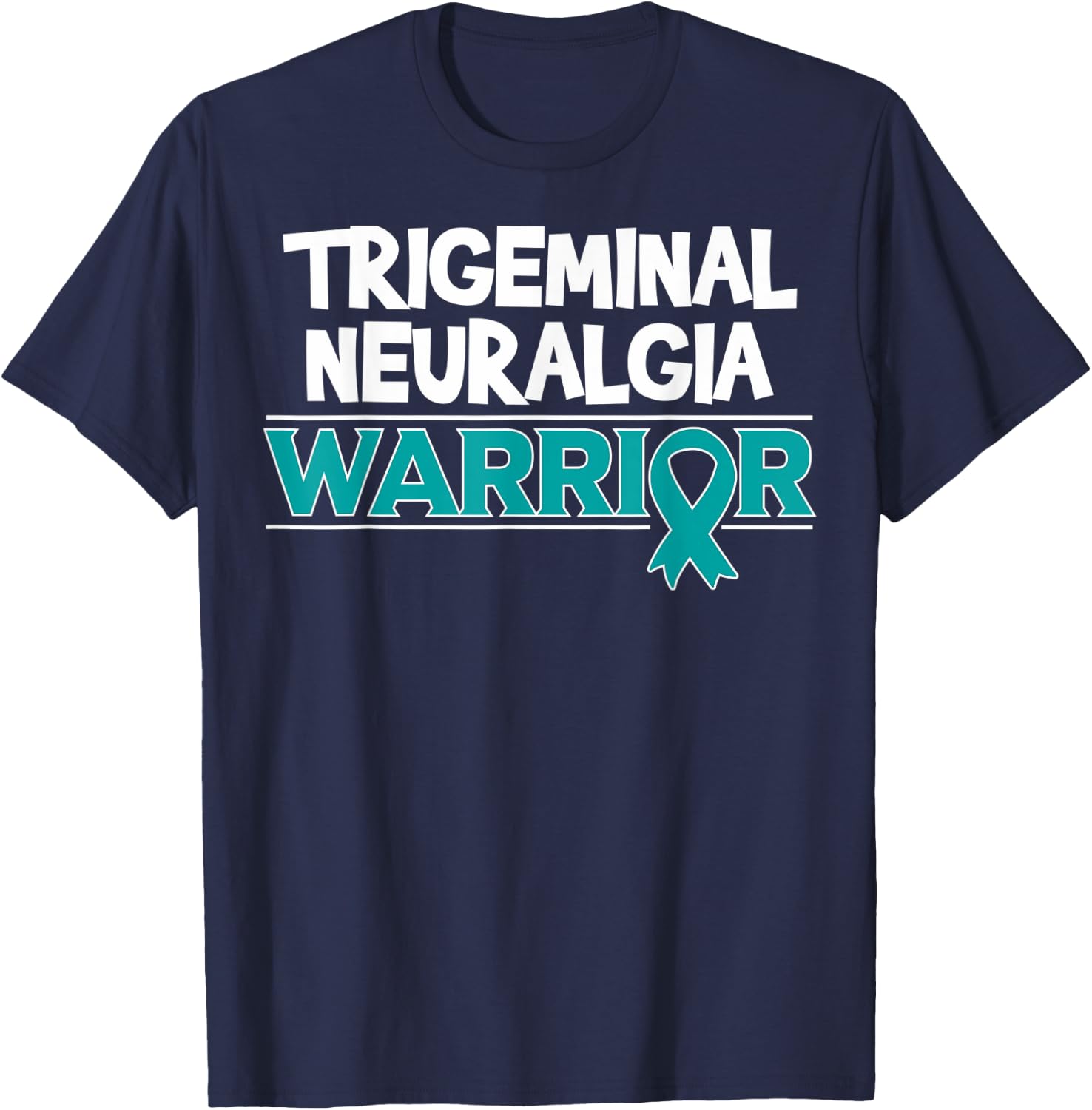 Gift TGN Patients - Trigeminal Neuralgia Warrior T-Shirt - T-Shirt | Navy