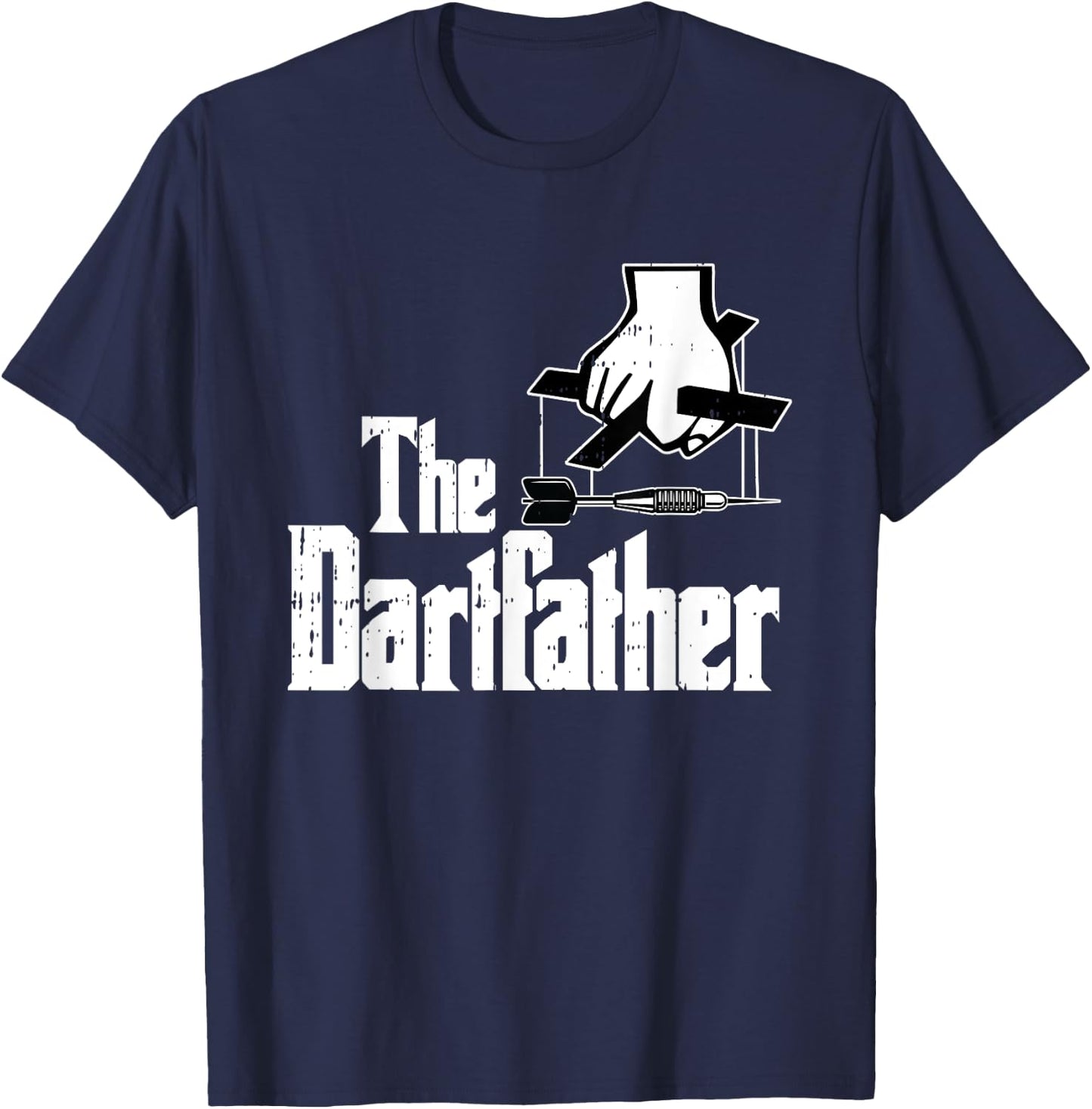 Dartfather Darts Dad Sports Player Daddy Dada Papa Men Gift T-Shirt - T-Shirt | Navy