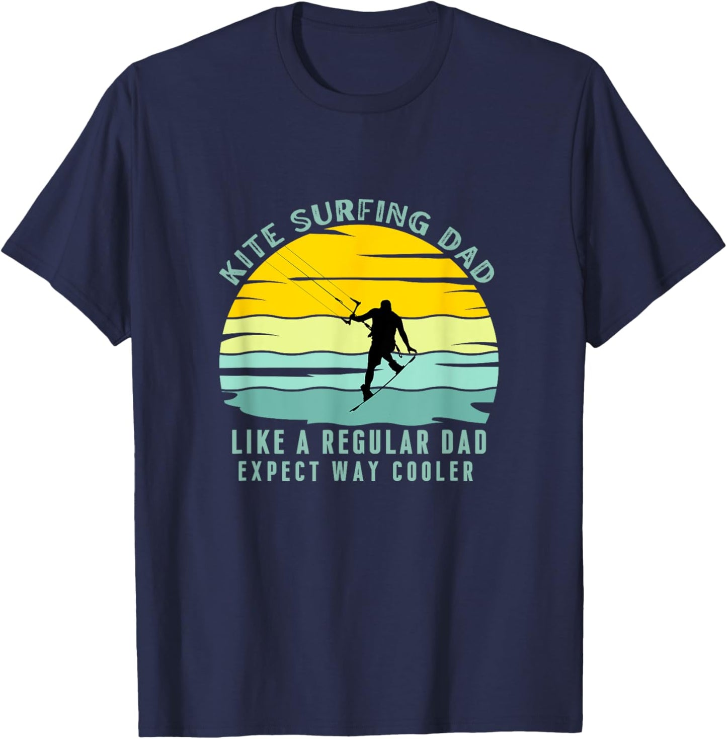 Kite Surfing Dad - Kitesurfing Lover for Father Kitesurfer T-Shirt - T-Shirt | Navy