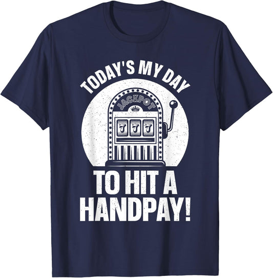 Cool Slot Machine Design Women Casino Gambling Lover T-Shirt - T-Shirt | Navy