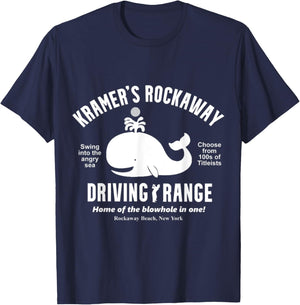Funny Kramer's Rockaways Driving Range Golfing T-Shirt - T-Shirt | Navy
