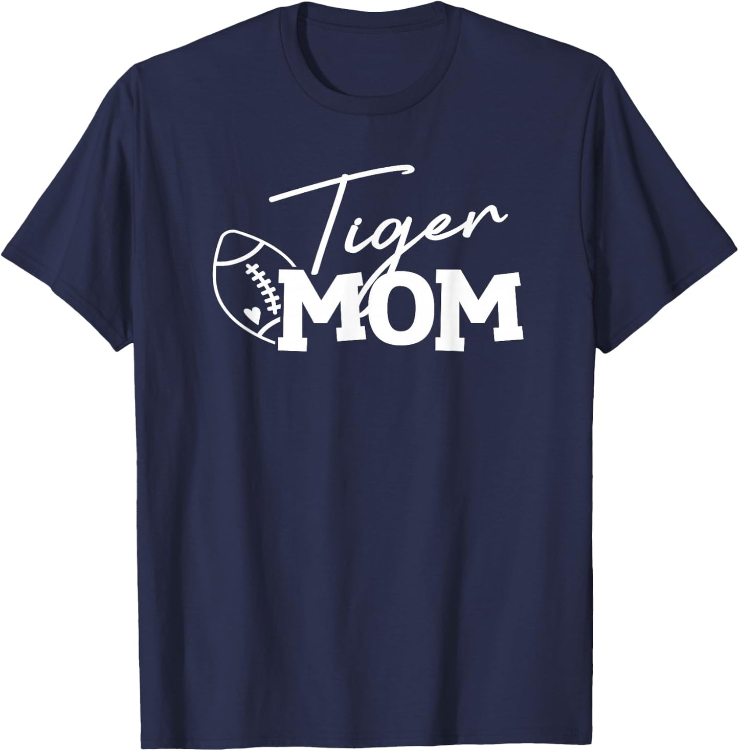 Tiger Mom Football Sports Fan T-Shirt - T-Shirt | Navy