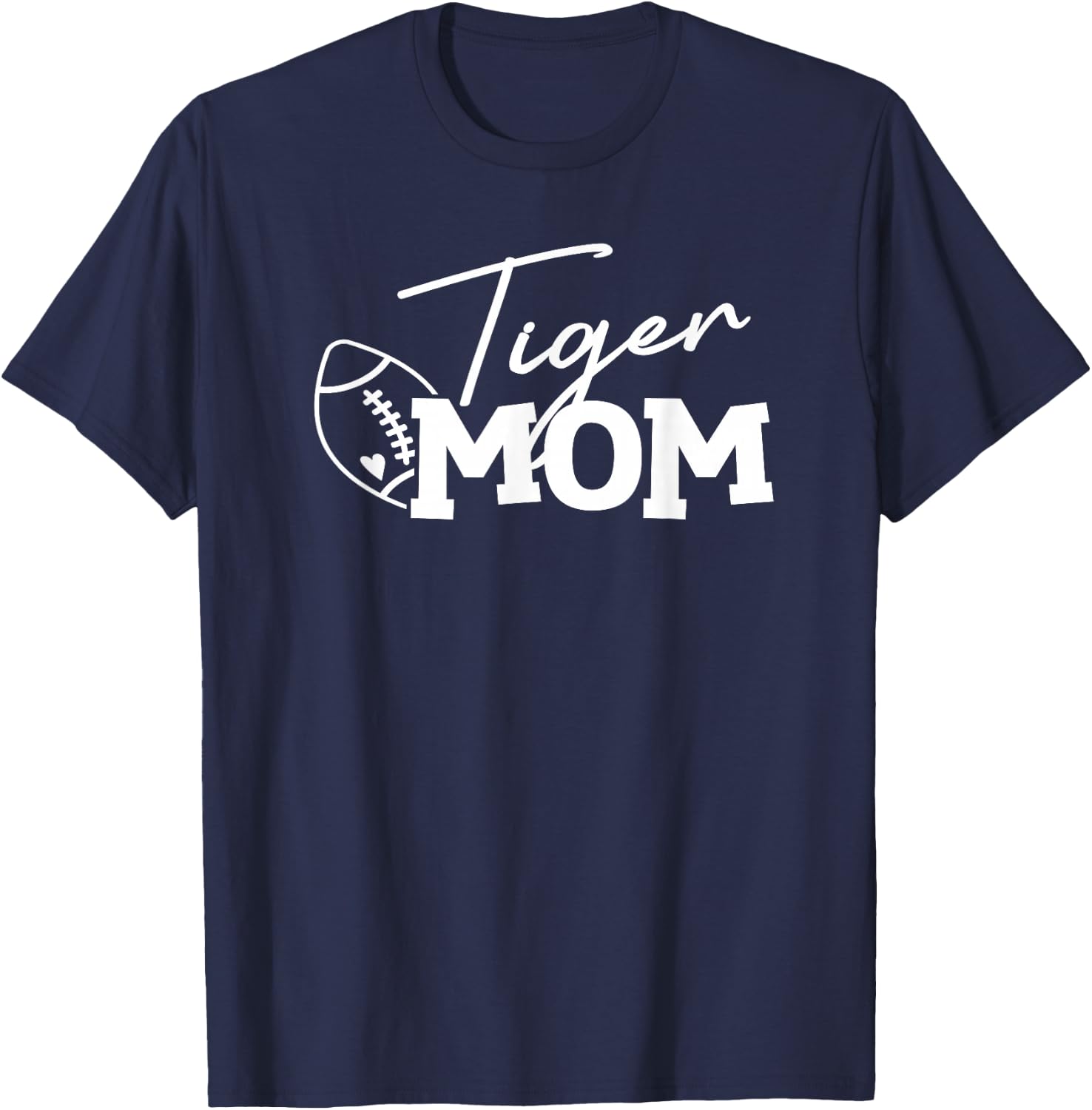 Tiger Mom Football Sports Fan T-Shirt - T-Shirt | Navy