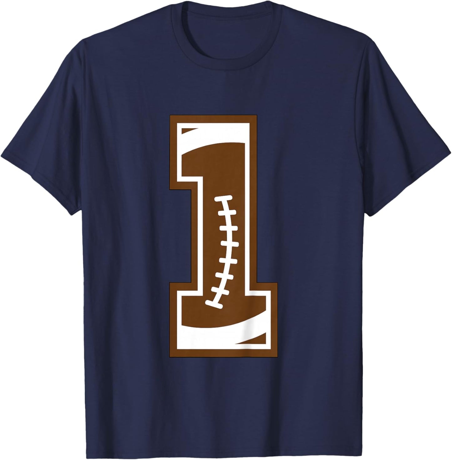 Kids 1st Birthday Party Football Boy One Year Old Football Player T-Shirt - T-Shirt | Navy