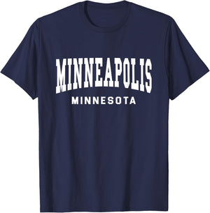 Minneapolis - Minnesota - Throwback Design - Classic T-Shirt - T-Shirt | Navy