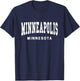 Minneapolis - Minnesota - Throwback Design - Classic T-Shirt - T-Shirt | Navy