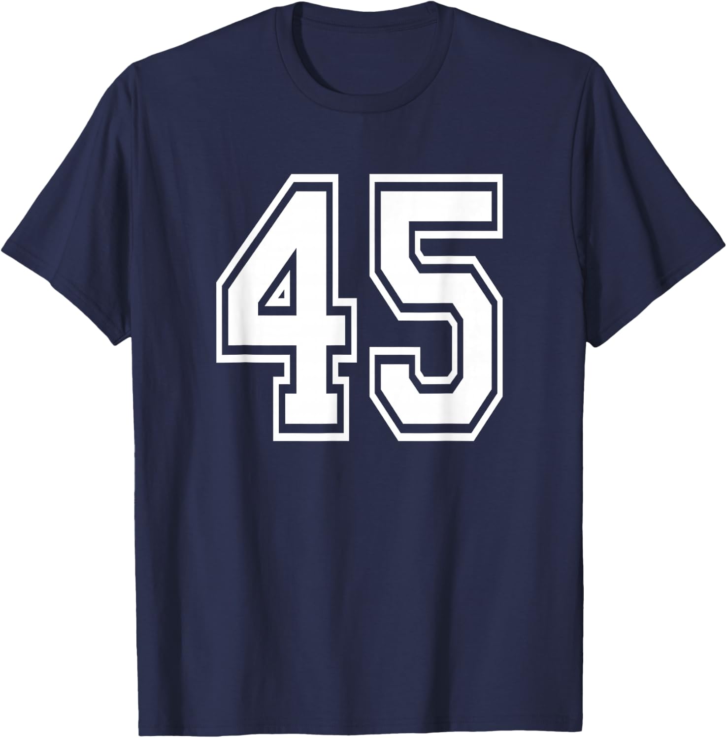 Number 45 45th Birthday Gift Player Team Numbered Jersey T-Shirt - T-Shirt | Navy