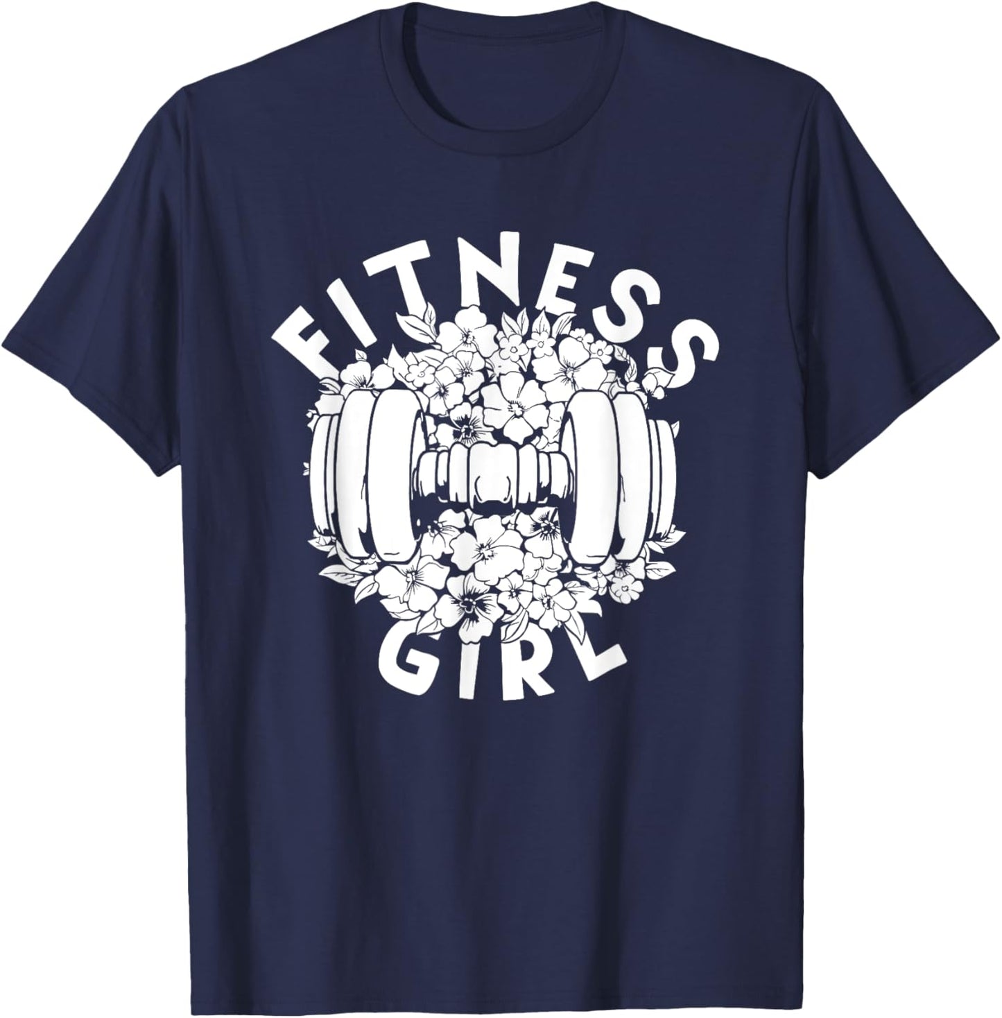 Workout Gym Training - Exercise Fitness Girl T-Shirt - T-Shirt | Navy