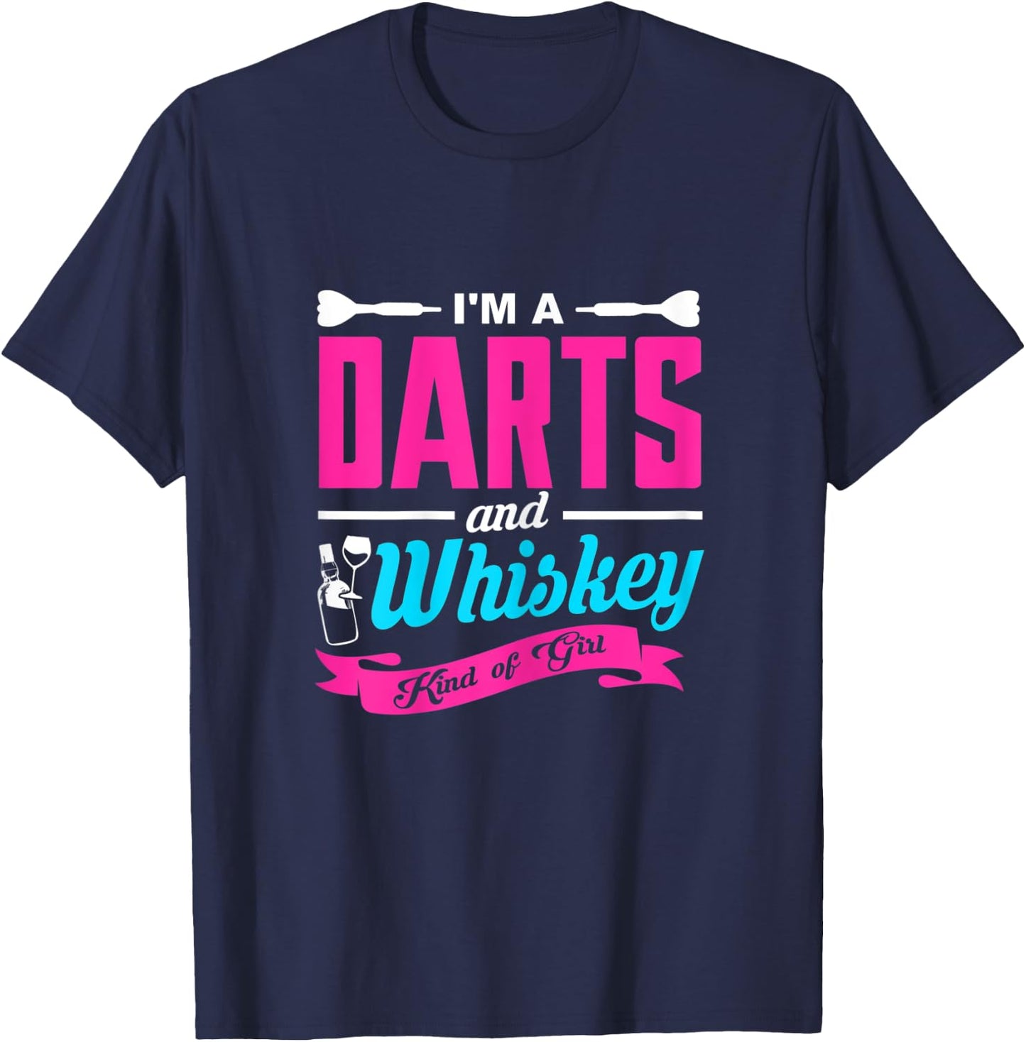 Dart And Whiskey T-Shirt - T-Shirt | Navy