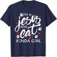 I'm A Jesus & Cat Kinda Girl Feline Kitty Christian Gift T-Shirt - T-Shirt | Navy