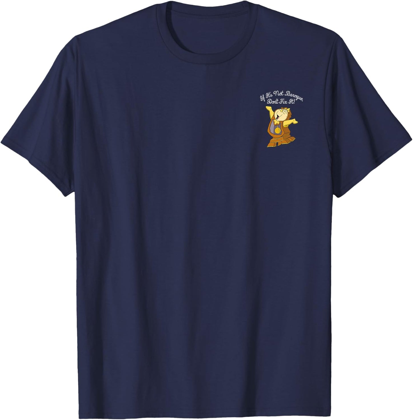 Disney Beauty & The Beast Cogsworth If It's Not Baroque T-Shirt - T-Shirt | Navy