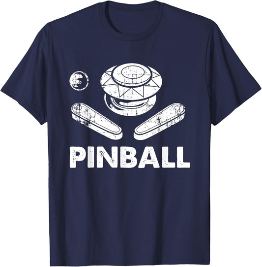 Vintage Pinball Funny Pinballer Machine Flipping Ball Lovers T-Shirt - T-Shirt | Navy