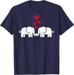 Elephants in love T-Shirt - T-Shirt | Navy