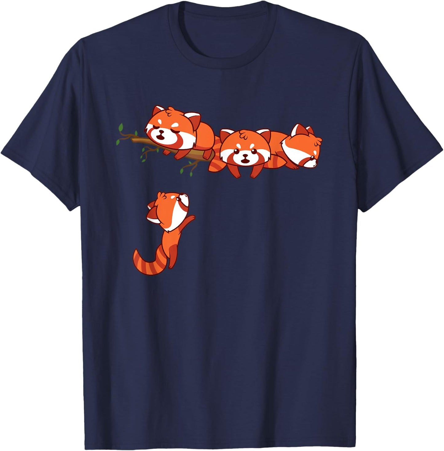 Pocket Series Red Panda Funny Playing Bear Animal Lover Gift T-Shirt - T-Shirt | Navy