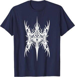 Futuristic Sigil Butteryfly Cyber Tattoo Cybersigilism Fans T-Shirt - T-Shirt | Navy