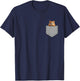 Funny Eastern Screech Owl In Your Pocket Animal T-Shirt - T-Shirt | Navy